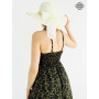 robe longue, robe imprimé animal, robe dos smocké, robe   décolletée, robe d'été, robe col en v