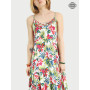 robe été midi pour femme colorée avec bretelles réglables