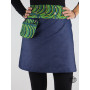 Jupe portefeuille verte Femme Jean avec Pochette et Ceinture Zippée taille réglable