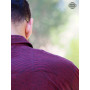 chemise a rayures rouge, chemise homme rayée, chemise bayadere coton bouton pression