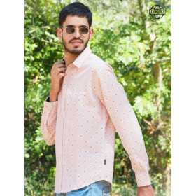 chemise ethnique style cow-boy manches longues homme