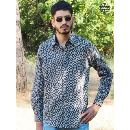 chemise tribale homme cintrée