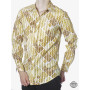 Chemise Homme Eté Jaune Rayée Rétro 60'S 70'S Originale Marque Française Responsable