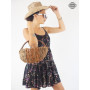 robe de plage, robe courte, robe col arrondi, robe viscose, robe sans manches, robe femme fluide.