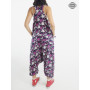 Salopette à Bretelles Multicolore Imprimé Fleuri Femme.