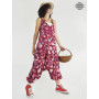 Salopette rouge en viscose large pour femme