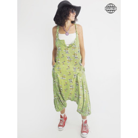 Combinaison Oversize Vert Imprimé Fleuri Femme
