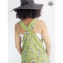 Combi-sarouel vert large en viscose à motif liberty.
