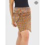 Jupe Convertible Imprimé Ethnique Marron - PACAP