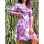 Robe Portefeuille Mi-Courte Violette
