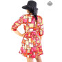Robe à nouer, robe à liens, robe fendue, robe femme, robe rouge, robe mini