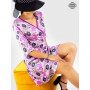 Robe Portefeuille Violette Mi-Courte Col V en Soie - PACAP