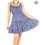 robe courte, robe bleue, robe volante, robe d'été, robe fluide, robe à bretelles