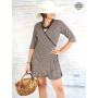 robe portefeuille, robe cintrée, robe marron, robe été, robe manches courtes, robe coton