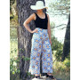Pantalon d'été à nouer, pantalon blanc, pantalon large, pantalon culotte, pantalon taille haute femme.