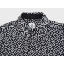 chemise col italien noir homme