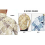 Chemise originale Imprimé Psychédélique Motif Vortex 3D à carreaux
