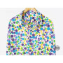 chemise à pois multicolore à manche longue