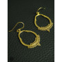 Petites boucles d'oreilles indiennes Bollywood orientales dorés