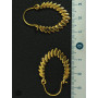 Boucle d'oreille inoxydable vintage moderne en laiton dorée petites tailles 4cm et 2 de large