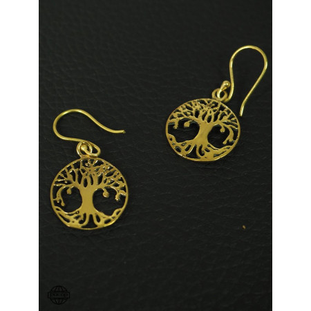 Boucle d'oreilles bijoux hippie chic arbre de vie