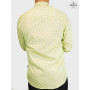 chemise manches longues verte imprimé pois homme