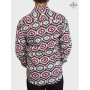 chemise fantaisie coupe droite manches bouton pression homme