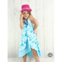 robe longue bleue fille motif fleurs grossiste France
