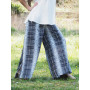 jupe culotte noire et blanche taille réglable pantalon blanc ouvert jambe droite large Imprimé noir