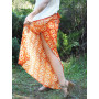 pantalon taille haute pattes d'éléphant motif tie and dye