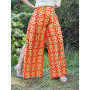 pantalon orange portefeuille fendu pour femme