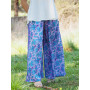 pantalon large vert motif floral taille réglable