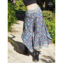 pantalon femme bleu yoga jambes larges taille réglable