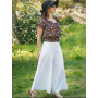 top style bardot Femme col à liens fleurs