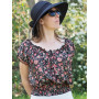 t-shirt à fleurs ceinture ajustable taille unique