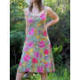 robe verte pour femme mi-longue fines bretelles réglables imprimé floral