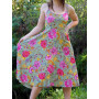 robe moyenne imprimé fleuri plissée confortable dos nu