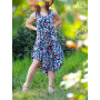 Robe colorée d'été, robe fluide, robe imprimé floral, robe décolleté, robe ajustable, robe bretelles larges