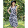 Robe longue, robe ample sans manches, robe noire, robe paisley, robe tunique
