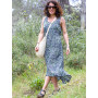 Robe noire pour femme, robe liens à nouer, robe décollété, robe d'été, robe à volants