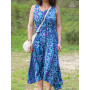 robe élégante femme taille ajustable motif ethnique