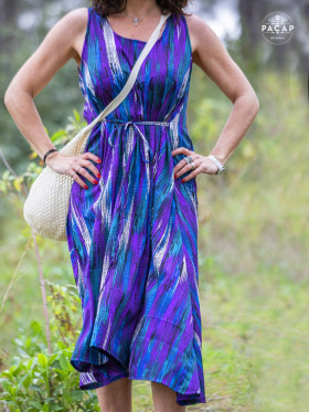 robe longue, robe de plage, robe bretelles larges, robe fluide, robe femme