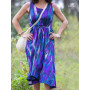 robe longue, robe de plage, robe bretelles larges, robe fluide, robe femme