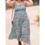 Robe Femme Bleue Turquoise Imprimée Cachemire - MIRA