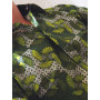 chemise verte coupe droite revers de col bouton pression homme