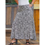 jupe midi noire et blanche, jupe longeur chevilles, robe ceinture élastique, jupe taille unique