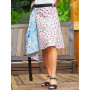 jupe à nouer, jupe double face, jupe évasée, jupe multi-taille, jupe coupe portefeuille, jupe femme, jupe vintage