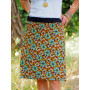 Jupe portefeuille marron a fleurs, jupe fendue et évasée pour femme, jupe bohème, jupe coton, jupe à motif, jupe plage