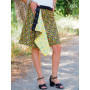 jupe portefeuille jupe patineuse jupe réversible motif fleuri floral fleurs