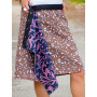 Jupe d'été évasée et fendue pour femme, jupe reversible, jupe femme, jupe coton